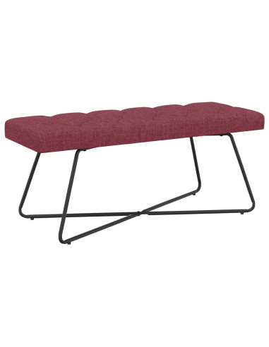 Panchina con bottoni imbottiti Rosso Vino 110 x 40 x 46 cm