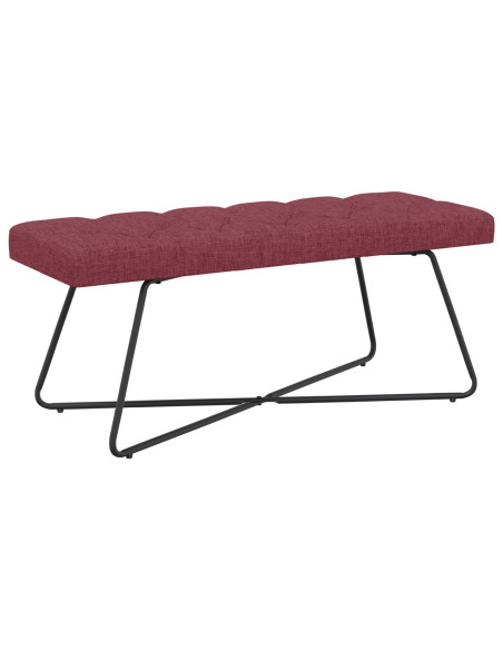 Panchina con bottoni imbottiti Rosso Vino 110 x 40 x 46 cm