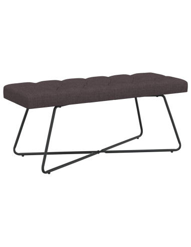 Panchina con bottoni imbottiti Marrone Scuro 110 x 40 x 46 cm