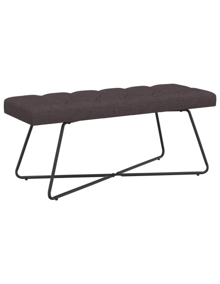 Panchina con bottoni imbottiti Marrone Scuro 110 x 40 x 46 cm