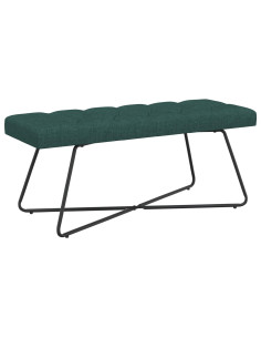 Panchina con bottoni imbottiti Verde Scuro 110 x 40 x 46 cm
