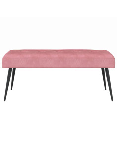 Panchina con bottoni imbottiti Rosa 80 x 40 x 46 cm Velluto 2