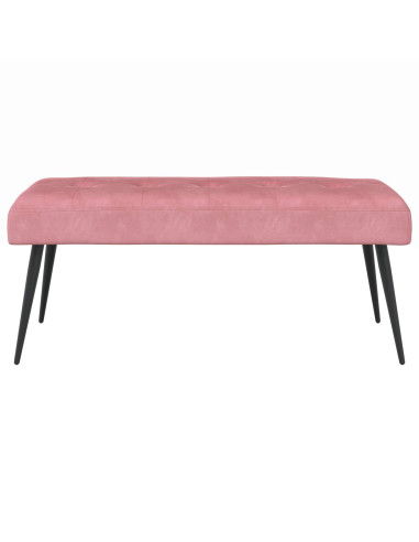 Panchina con bottoni imbottiti Rosa 80 x 40 x 46 cm Velluto