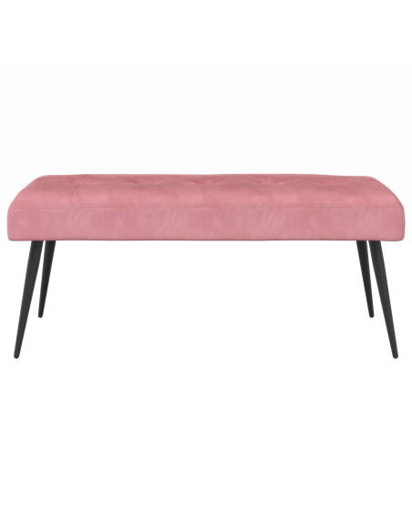 Panchina con bottoni imbottiti Rosa 80 x 40 x 46 cm Velluto