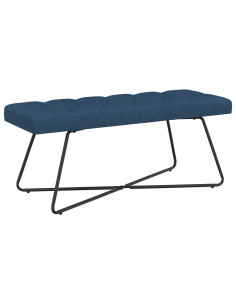 Panchina con bottoni imbottiti Blu 110 x 40 x 46 cm Tessuto