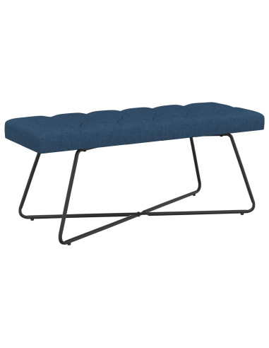 Panchina con bottoni imbottiti Blu 110 x 40 x 46 cm Tessuto