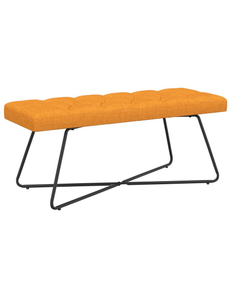 Panchina con bottoni imbottiti Giallo Scuro 110 x 40 x 46 cm