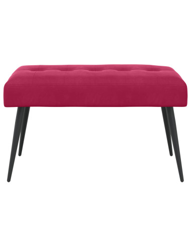 Panchina con bottoni imbottiti Rosso Vino 80 x 40 x 46 cm