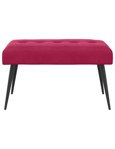 Panchina con bottoni imbottiti Rosso Vino 80 x 40 x 46 cm