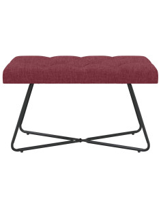 Panchina con bottoni imbottiti Rosso Vino 80 x 40 x 46 cm 2