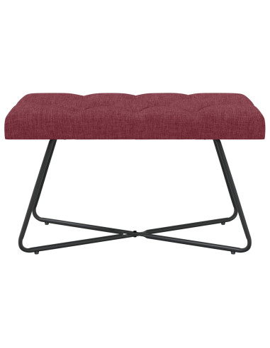 Panchina con bottoni imbottiti Rosso Vino 80 x 40 x 46 cm