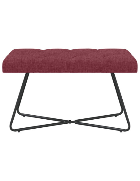 Panchina con bottoni imbottiti Rosso Vino 80 x 40 x 46 cm