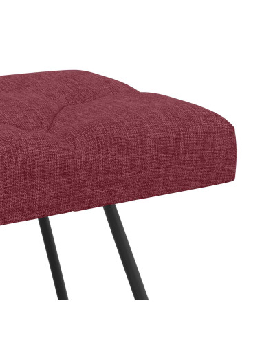 Panchina con bottoni imbottiti Rosso Vino 80 x 40 x 46 cm