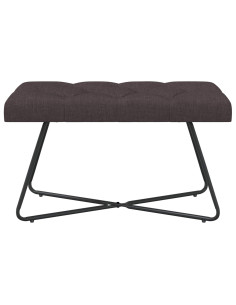 Panchina con bottoni imbottiti Marrone Scuro 80 x 40 x 46 cm 2