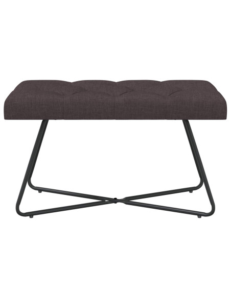 Panchina con bottoni imbottiti Marrone Scuro 80 x 40 x 46 cm