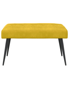 Panchina con bottoni imbottiti Giallo 80 x 40 x 46 cm Velluto 2