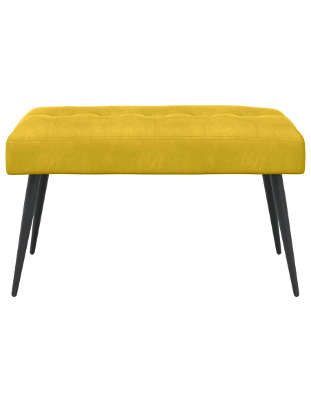 Panchina con bottoni imbottiti Giallo 80 x 40 x 46 cm Velluto
