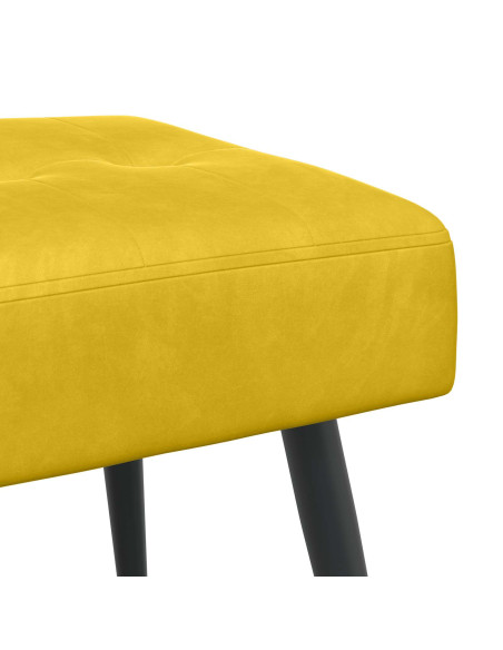 Panchina con bottoni imbottiti Giallo 80 x 40 x 46 cm Velluto
