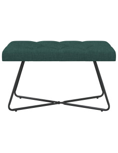 Panchina con bottoni imbottiti Verde Scuro 80 x 40 x 46 cm 2