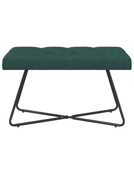 Panchina con bottoni imbottiti Verde Scuro 80 x 40 x 46 cm