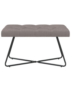 Panchina con bottoni imbottiti Tortora 80 x 40 x 46 cm Tessuto 2