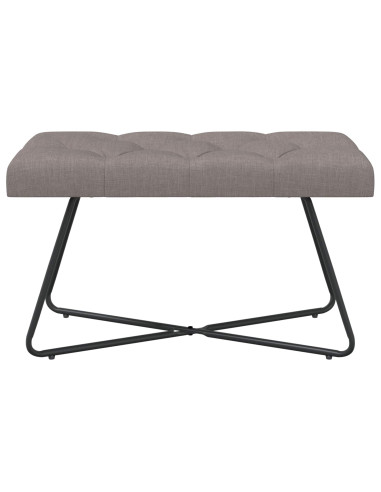 Panchina con bottoni imbottiti Tortora 80 x 40 x 46 cm Tessuto