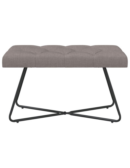 Panchina con bottoni imbottiti Tortora 80 x 40 x 46 cm Tessuto