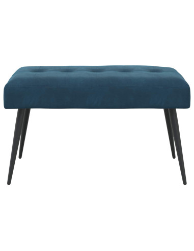 Panchina con bottoni imbottiti Blu 80 x 40 x 46 cm Velluto