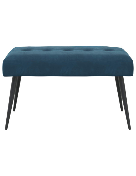 Panchina con bottoni imbottiti Blu 80 x 40 x 46 cm Velluto