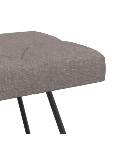 Panchina con bottoni imbottiti Tortora 80 x 40 x 46 cm Tessuto