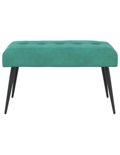 Panchina con bottoni imbottiti Turchese 80 x 40 x 46 cm Velluto 2