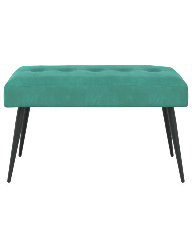 Panchina con bottoni imbottiti Turchese 80 x 40 x 46 cm Velluto