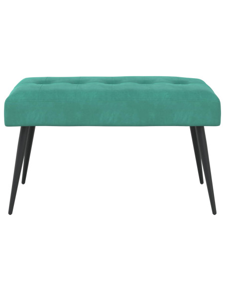 Panchina con bottoni imbottiti Turchese 80 x 40 x 46 cm Velluto