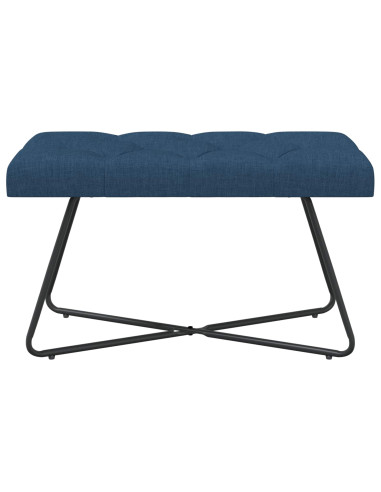 Panchina con bottoni imbottiti Blu 80 x 40 x 46 cm Tessuto