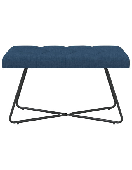 Panchina con bottoni imbottiti Blu 80 x 40 x 46 cm Tessuto