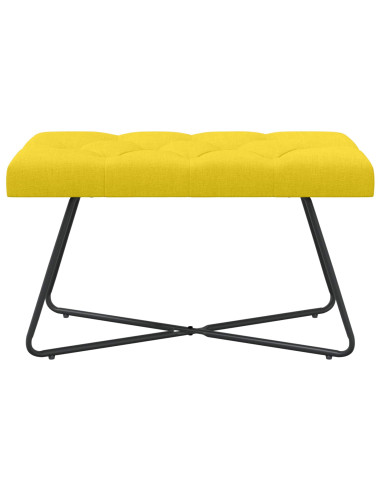 Panchina con bottoni imbottiti Giallo Chiaro 80 x 40 x 46 cm