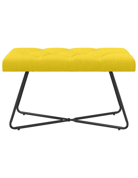 Panchina con bottoni imbottiti Giallo Chiaro 80 x 40 x 46 cm
