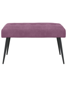 Panchina con bottoni imbottiti Viola 80 x 40 x 46 cm Velluto 2