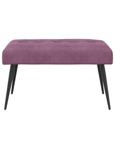 Panchina con bottoni imbottiti Viola 80 x 40 x 46 cm Velluto