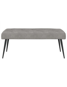 Panchina con bottoni imbottiti Grigio Chiaro 110 x 40 x 46 cm 2