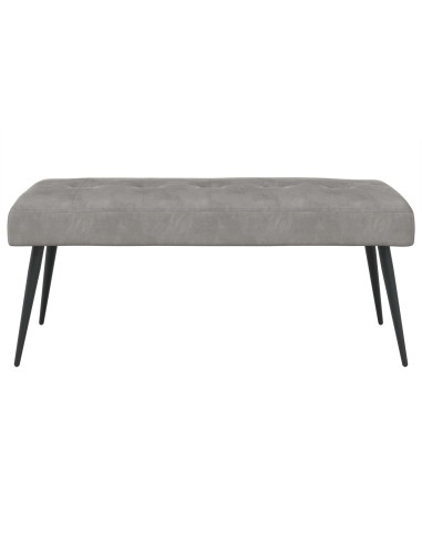 Panchina con bottoni imbottiti Grigio Chiaro 110 x 40 x 46 cm