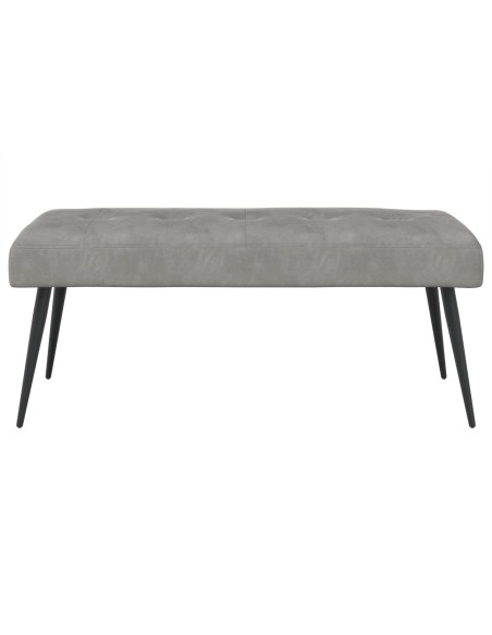 Panchina con bottoni imbottiti Grigio Chiaro 110 x 40 x 46 cm