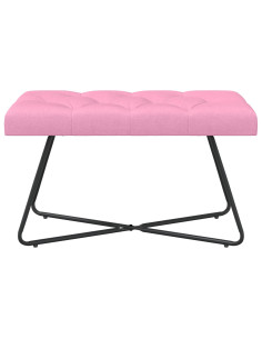 Panchina con bottoni imbottiti Rosa 80 x 40 x 46 cm Tessuto 2