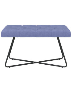 Panchina con bottoni imbottiti Blu jeans 80 x 40 x 46 cm 2