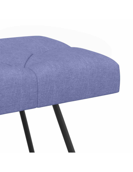 Panchina con bottoni imbottiti Blu jeans 80 x 40 x 46 cm