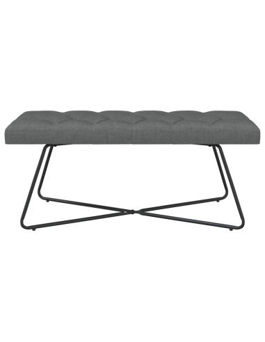 Panchina con bottoni imbottiti Grigio Scuro 110 x 40 x 46 cm