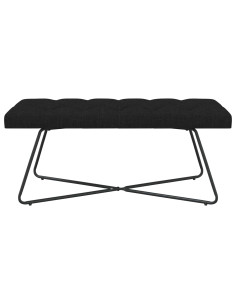 Panchina con bottoni imbottiti Nero 110 x 40 x 46 cm Tessuto 2