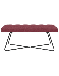 Panchina con bottoni imbottiti Rosso Vino 110 x 40 x 46 cm 2