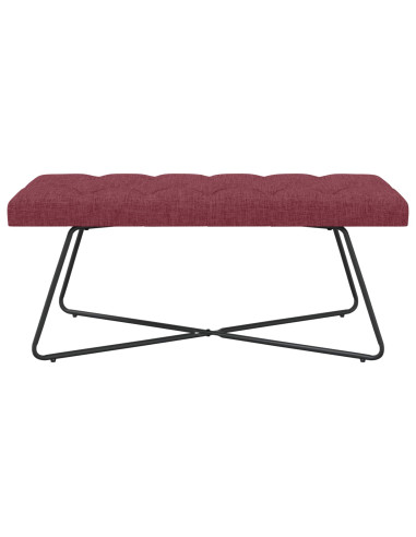 Panchina con bottoni imbottiti Rosso Vino 110 x 40 x 46 cm