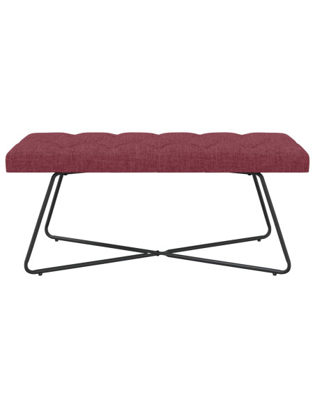 Panchina con bottoni imbottiti Rosso Vino 110 x 40 x 46 cm